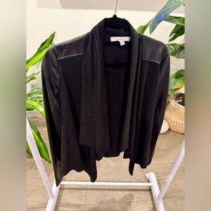 Wren&Willa NWOT Women’s Faux Leather And Knit Shawl Collar Jacket M